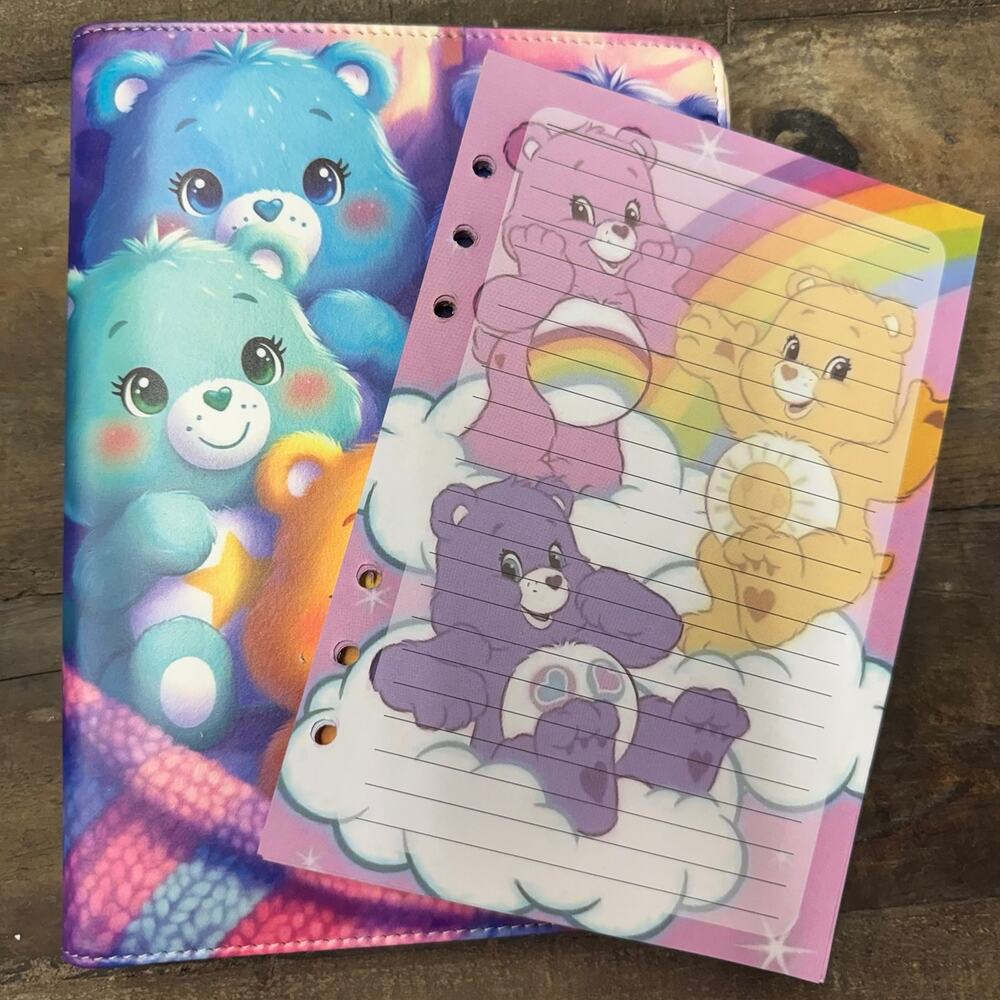 Care Bear A5 Binder w/ matching paper